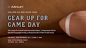 Gear up for Game Day with FREE Embroidery at Ashley - Athens, GA