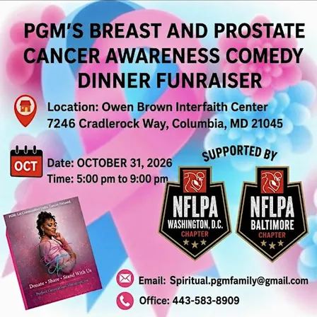 Annual PGM'S Breast & Prostate Cancer Awareness Dinner Comedy FUNaiser Gala