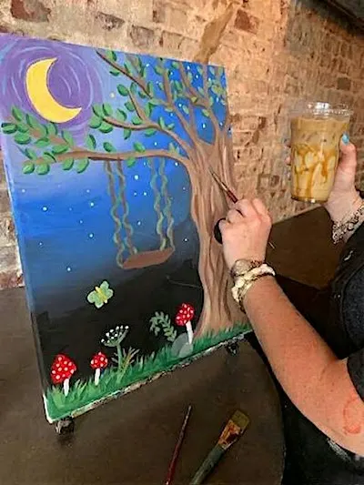 Paint N Sip @ Moon Crust Cafe