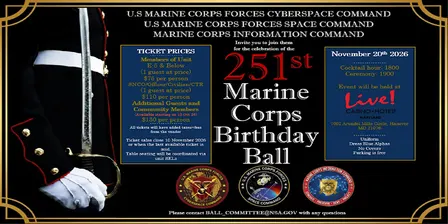MARFORCYBER / MARFORSPACE / MCIC 251ST BIRTHDAY BALL