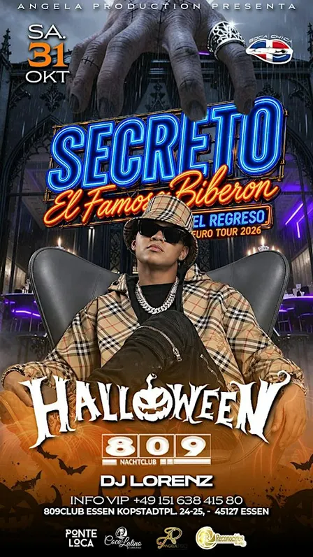 SECRETO EL FAMOSO BIBERÓN  LIVE IN  ESSEN HALOWEEN DAY