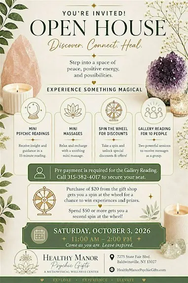 Open House at Healthy Manor Psychic Gifts