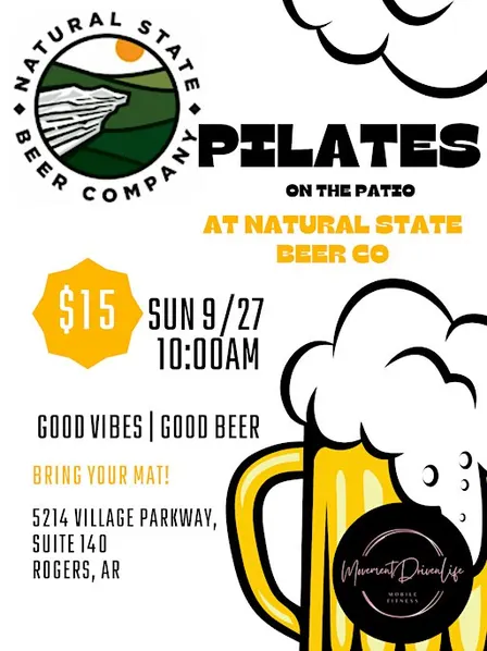 Pilates on the Patio of Natural State Beer Co.