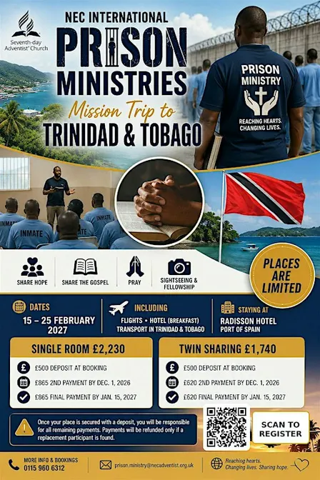 NEC International Prison Ministries Mission Trip to Trinidad and Tobago
