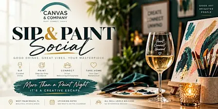 Social Sip & Paint @ Canvas & Company | BYOB | WPB | 18+