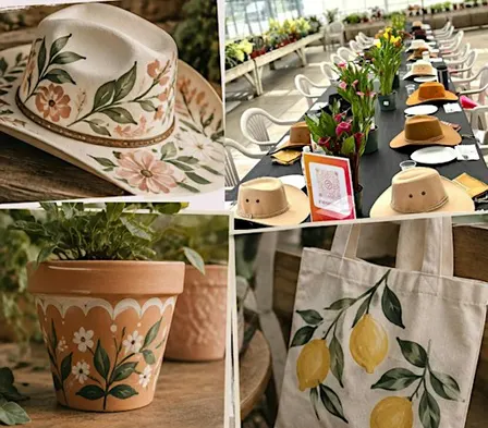 Choose Your Own Medium: A Creative Paint Party at Terra Greenhouse