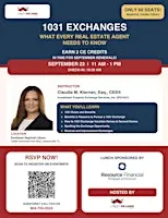1031 Exchanges: What Every Real Estate Agent Needs to Know (2CE)