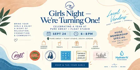Girls Night At Pure Sweat + Float Studio, South Jordan!