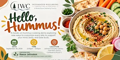 Hello, Hummus!  (Free Workshop)