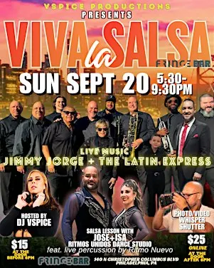 VIVA LA SALSA at Fringe Bar featuring Jimmy Jorge and the Latin Express