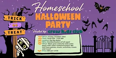 Homeschool Halloween Party with Crew Kids