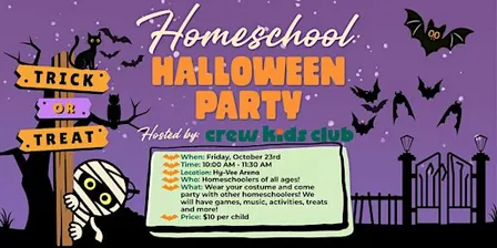 Homeschool Halloween Party with Crew Kids