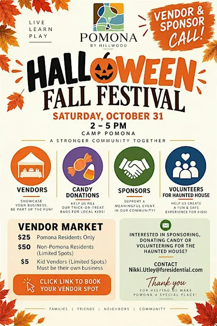 Halloween Fall Festival Vendor Call