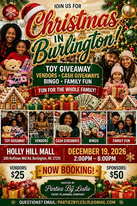 CHRISTMAS IN BURLINGTON EXPO & TOY GIVEAWAY!