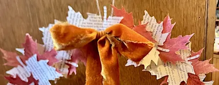 Upcycled Autumn Leaf Wreath