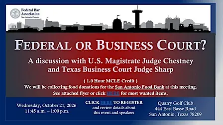 U.S. Magistrate Judge Chestney and Texas Business Court Judge Sharp