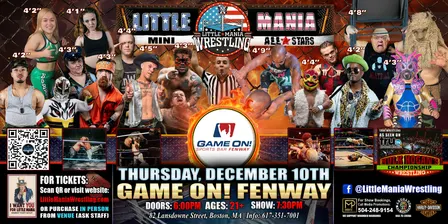 Boston, MA - Little Mania Mini Wrestling @ Game On! Fenway