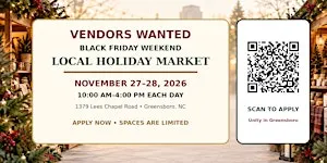 Black Friday Weekend Local Holiday Market