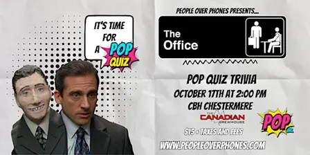 Chestermere- The Office Trivia @ The Canadian Brewhouse- Oct 17th 2:00pm