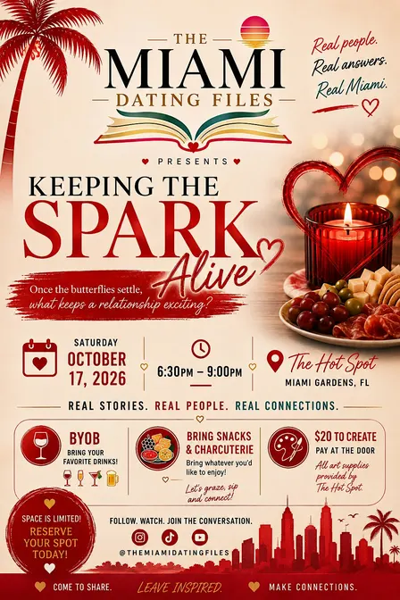 The Miami Dating Files  x The Hot Spot  Presents  Keeping the SPARK ALIVE !