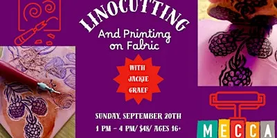 Linocutting and Printing on Fabric with Jackie Graef