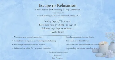 Escape to Relaxation: A Mini Retreat for Grounding and Self Compassion