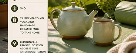 Garden Yoga, Tea & Ceramics: A Peaceful Morning of Community & Contentment