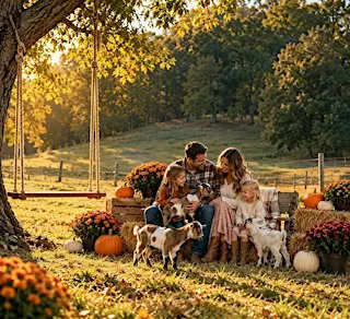 Fall Photo Sessions with Baby Goats