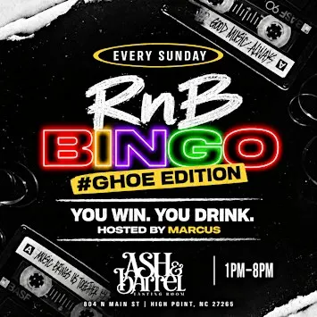 Sun Nov 1st  :: #GHOE R&B Bingo