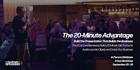 The 20-Minute Advantage 2-Day Workshop by Jacqueline Brooker CSP