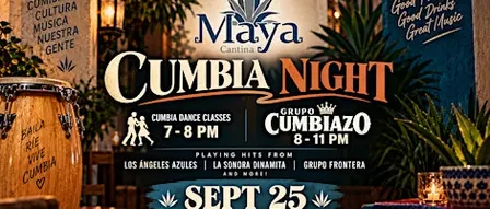 Cumbia Night at Maya Cantina w/ 1 Hour Cumbia Dance Lesson