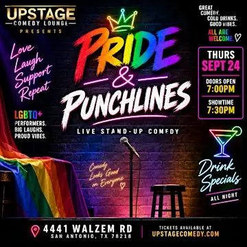 Pride & Punchlines: LGBTQ+ Comedy Night at Upstage Comedy Lounge