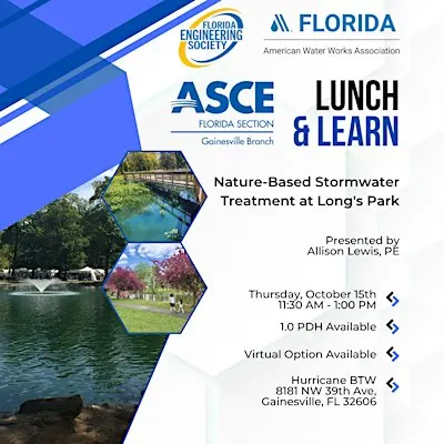 ASCE/AWWA/FES Gainesville Branch October 2026 Lunch & Learn