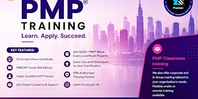 4 Day Project Management Professional Classroom Training In Durham, NC