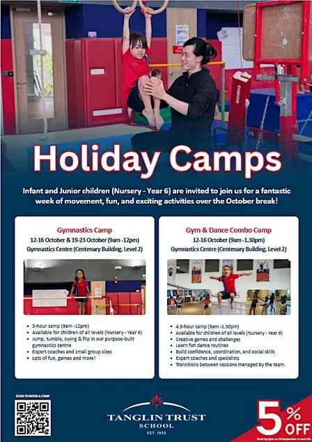 Early Bird! Infant & Junior October Gymnastics & Dance Camp