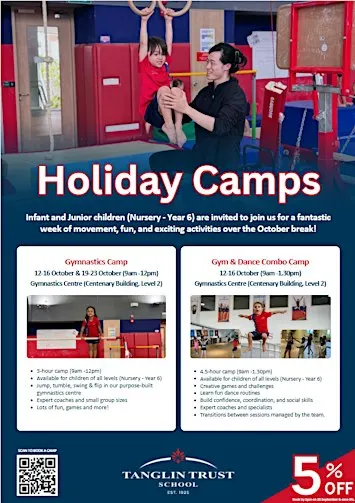 Early Bird! Infant & Junior October Gymnastics & Dance Camp