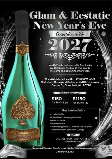 Glam & Ecstatic New Year's Eve: Countdown to 2027