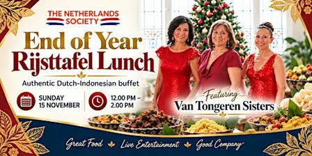 End of year rijsttafel lunch with Van Tongeren Sisters