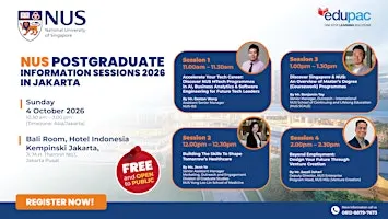 NUS Postgraduate Information Sessions 2026 in Jakarta