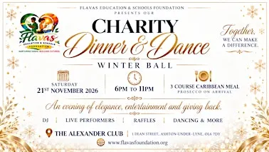✨ Flavas Education Charity Dinner & Dance – Winter Ball 2026 ❄️
