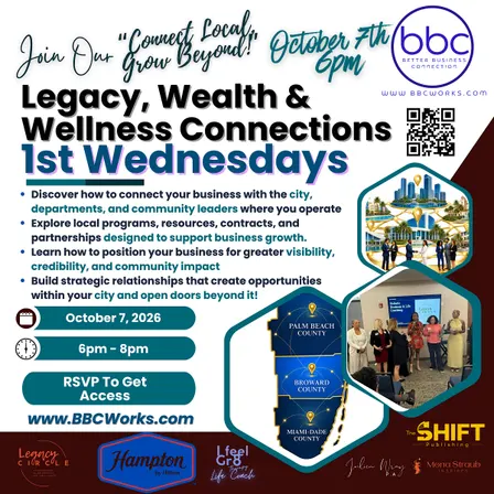 1st  WEDNEDAYS Legacy Wealth &  Wellness: "Connect Local, Grow Beyond"