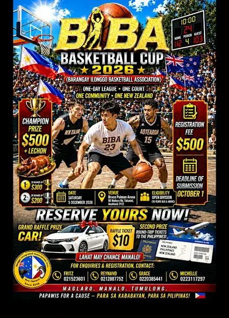 2026 BIBA Basketball Cup New Zealand | One-Day League