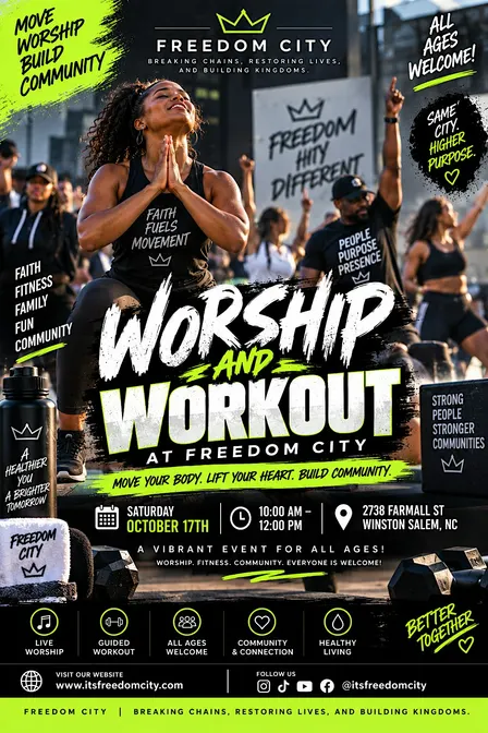 FREEDOM CITY PRESENTS : Worship & Workout
