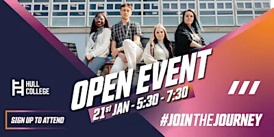 Hull College Open Event: 21 January 2027 | 5.30pm – 7.30pm