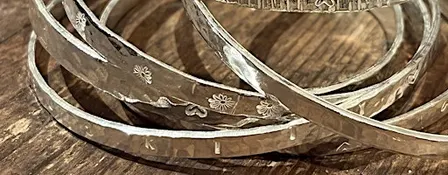 Beginners silver bangles