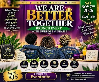 WE ARE BETTER TOGETHER: Brunch, Pearls & Jeans with Purpose & Praise