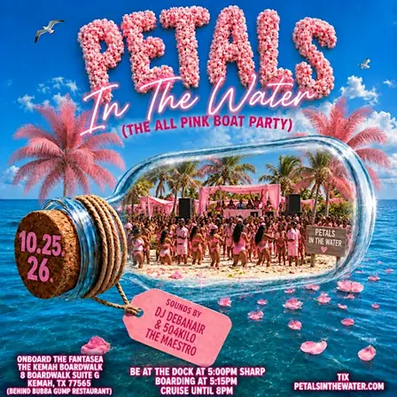 Petals In The Water: All Pink Boat Party