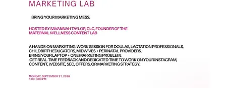 Birth Worker Marketing Lab