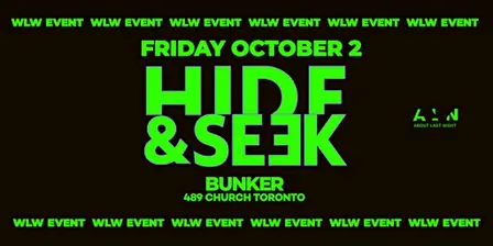 Hide & Seek  x BUNKER - OCTOBER - WLW Sapphic Event