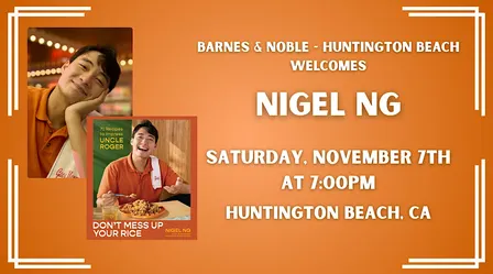 Nigel Ng celebrates DON'T MESS UP YOUR RICE at Barnes & Noble - HB